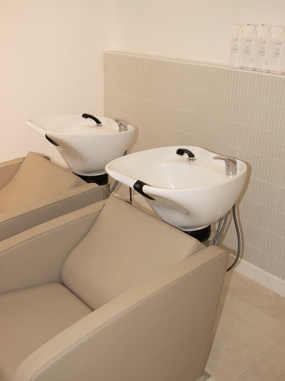Wash basins in the back room